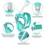 BBLTIFF Masque de Plongée Enfant, 180° HD Masque Tuba Intégral, Anti-buée Anti-Fuite Masque Piscine Enfant avec Pochette de Rang