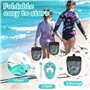 BBLTIFF Masque de Plongée Enfant, 180° HD Masque Tuba Intégral, Anti-buée Anti-Fuite Masque Piscine Enfant avec Pochette de Rang