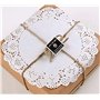 YKKJ Napperons Dentelle,Napperons Jetables en Papier 100 Pièces Dentelle Blanc du Papier Napperon Gâteau d'emballage Tapis de Pa