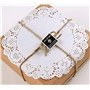 YKKJ Napperons Dentelle,Napperons Jetables en Papier 100 Pièces Dentelle Blanc du Papier Napperon Gâteau d'emballage Tapis de Pa
