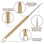 NITAIUN 4 Pcs Cure-Dents en titane, Portable Toothpick，Léger Réutilisable avec Capuchon Protecteur Porte Clés Cure Dents Métal é