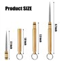 NITAIUN 4 Pcs Cure-Dents en titane, Portable Toothpick，Léger Réutilisable avec Capuchon Protecteur Porte Clés Cure Dents Métal é