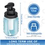 Distributeur de savon en verre mousse automatique sans contact - 350 ml - Rechargeable - Style bocal - Avec pompe à capteur - Po