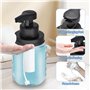 Distributeur de savon en verre mousse automatique sans contact - 350 ml - Rechargeable - Style bocal - Avec pompe à capteur - Po