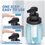 Distributeur de savon en verre mousse automatique sans contact - 350 ml - Rechargeable - Style bocal - Avec pompe à capteur - Po