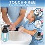 Distributeur de savon en verre mousse automatique sans contact - 350 ml - Rechargeable - Style bocal - Avec pompe à capteur - Po