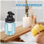 Distributeur de savon en verre mousse automatique sans contact - 350 ml - Rechargeable - Style bocal - Avec pompe à capteur - Po