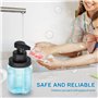 Distributeur de savon en verre automatique sans contact - 350 ml - Rechargeable - Style bocal - Avec pompe à capteur - Pour sall