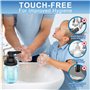 Distributeur de savon en verre automatique sans contact - 350 ml - Rechargeable - Style bocal - Avec pompe à capteur - Pour sall