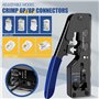Pince à Sertir RJ45 avec 20 connecteurs RJ45 Cat7/Cat6a Pass Through