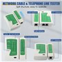 Kit d'outils à sertir RJ45, Pince à Sertir RJ45 avec 20 connecteurs RJ45 Cat7/Cat6a Pass Through, Testeur de Câble Réseau, outil