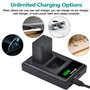 DMW-BMB9 Chargeur de batterie double LED Hisewen pour appareil photo Panasonic Lumix FZ82, DMC-FZ80, DMC-FZ100, DMC-FZ150, DMC-F