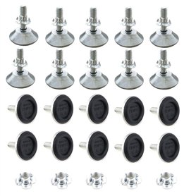 Lot de 10 pieds de nivellement réglables M8 pour meubles