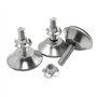 Lot de 10 pieds de nivellement réglables M8 pour meubles, avec écrou en T, 40 x 30 mm