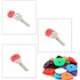 ZHjuju Couvre-clés, 24 pièces Couvre-clés Demi-Ronds universels en Caoutchouc 8 Couleurs Couvre-clés Flexibles pour clé d'organi