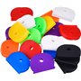 ZHjuju Couvre-clés, 24 pièces Couvre-clés Demi-Ronds universels en Caoutchouc 8 Couleurs Couvre-clés Flexibles pour clé d'organi