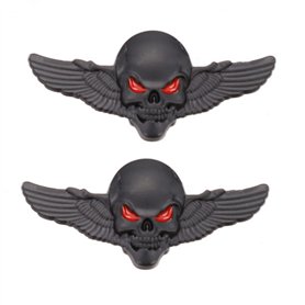 Lot de 2 emblèmes en métal imperméable pour voiture