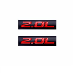 Lot de 2 autocollants pour portière de voiture - 2 l - Noir et rouge