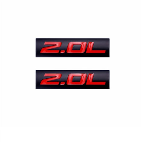 Lot de 2 autocollants pour portière de voiture - 2 l - Noir et rouge