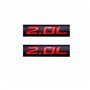Lot de 2 autocollants pour portière de voiture - 2 l - Noir et rouge