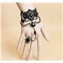 Jurxy Collier Tour de Cou en Dentelle avec Bracelet Punk Party Gothic Vintage Fait Main Lolita Rétro Esclave Punk Vampire Victor