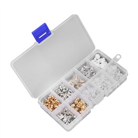 Fermoirs de Boucles d'Oreilles 10 Styles Boucles d'oreilles à Tige Créoles Fermoirs Poussoirs Clips Bullet Papillon Forme en Mét