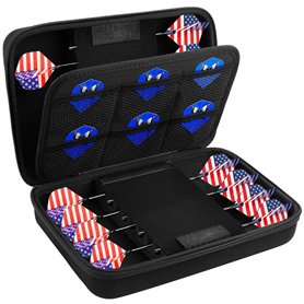 PSofcake Étui pour 16 fléchettes en acier et jeu de fléchettes souples