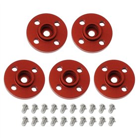 SQXBK Lot de 5 bras de servomoteur rond 25 T en alliage d'aluminium CNC standard pour servomoteur de voiture robot bateau avion