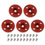 SQXBK Lot de 5 bras de servomoteur rond 25 T en alliage d'aluminium CNC standard pour servomoteur de voiture robot bateau avion