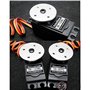 SQXBK Lot de 5 bras de servomoteur rond 25 T en alliage d'aluminium CNC standard pour servomoteur de voiture robot bateau avion 
