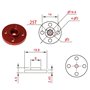 SQXBK Lot de 5 bras de servomoteur rond 25 T en alliage d'aluminium CNC standard pour servomoteur de voiture robot bateau avion 
