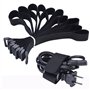 Cisixin Lot de 10pcs Attache Câble, Sangles à Scratch Réglables avec Boucle en Plastique (300 mm x 25 mm)