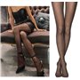 ROSVAJFY 2 Paire Femmes Collants Sexy à Pois, Collants Voilés Noirs Transparents Polka Dots, Bas Taille Haute Résistant, Collant