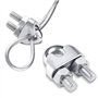 Serre-câbles Étrie M6, 16 Pcs U Boulon Clip de Câble en Acier Inoxydable pour Fixer les Câbles, Connecter la Corde à Linge de la