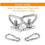Œillets d'arrimage, 4pcs Œillets d'arrimage de Charge et 4 Pcs Mousqueton sont Utilisé pour Fixer Les Bagages dans Le Chariot, É