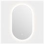 Dileci - Miroir Ovale LED 50x80 cm – Éclairage Intégré avec Lumière Blanche – Fonction Désembuage et Bouton Tactile – Idéal pour