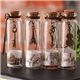 Itian Vintage Coastal Clear Glass Wishing Bottles avec des Bouchons en liège et Une Coquille de Plage À l'intérieur pour Un Cade