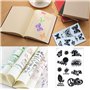 Tampon Silicone Scrapbooking, 10 Pièces Tampons Transparents avec 1 Pièces Tampon Encreur Acrylique 10x10 cm, Tampons Clear Scra