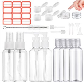 Lot de 21 Pièces Kit Voyage transparents