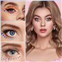 Diboniur 2310 Pièces Strass Autocollant Auto-Adhésifs, 14 Feuilles Strass Visage Festival, Brillant Strass Cristal a Coller pour
