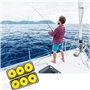 6 pièces Bobine Fil de Pêche avec Boîte en Plastique