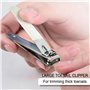 YUNYU Lot de 3 coupe-ongles en acier inoxydable très résistant pour couper les ongles des doigts et des orteils, avec lime à ong