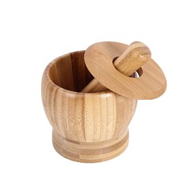 Ensemble de mortier et pilon en bois