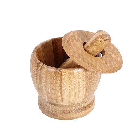 Ensemble de mortier et pilon en bois