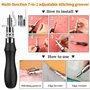 Kit de travail du cuir - Outils de sculpture du cuir - Kit de couture - Outils et fournitures d'artisanat du cuir avec outils d'