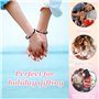 HASAIKA® Bracelet photo personnalisé avec image à l'intérieur, Bijoux Avec Photo dans la Pierre, Parfait pour la Saint-Valentin,