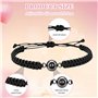 HASAIKA® Bracelet photo personnalisé avec image à l'intérieur, Bijoux Avec Photo dans la Pierre, Parfait pour la Saint-Valentin,