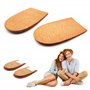 Talonnette en liège naturel avec revêtement en cuir - Support du talon - Semelle intérieure orthopédique anti-transpiration - Am