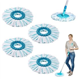 Dyaucwpo 4 Pièces Têtes de Rechange Compatible avec Leifheit Clean Twist Disc Mop