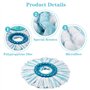 Dyaucwpo 4 Pièces Têtes de Rechange Compatible avec Leifheit Clean Twist Disc Mop, Serpillères de Rechange en Microfibres, Serpi